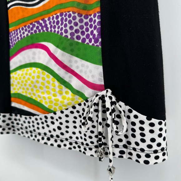 Zoé Art To Wear Mesh Tank Top Psychedelic Whimsigoth Maximalist Y2K  Polka Dot - Picture 7 of 10